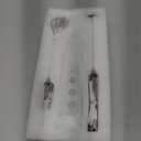 Milk Frother Handheld for Coffee, Electric Whisk 3 Speed Adjustable, Drink Mixer with Stainless 3 Whisks, Rechargeable Hand Frother Wand, Foam Maker for Latte Cappuccino Matcha Egg Silver