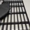 Dog Pen Pet Playpen Dog Fence Indoor Foldable Metal Wire Exercise Puppy Play Yard Pet Enclosure Indoor Outdoor 8 Panels 24 Inch with Bottom Pad/Top Cover (Black with Bottom pad)
