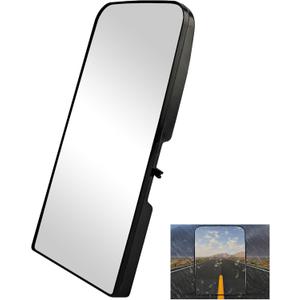 Heated Upper Flate Mirror Glass, Compatible with 2008-2017 Freightliner Cascadia, Replace TL-28716A Wide View Clear Vision High Reflective Flate Upper Rapid Heating Mirrors Glasses with Back Plate