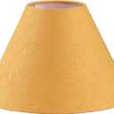 Aspen Creative 56041, Hardback Empire Transitional UNO Lamp Shade, Orange Parchment Wrinkled Paper, 4" Top x 10" Bottom x 7" Slant Height, Slip 33mm