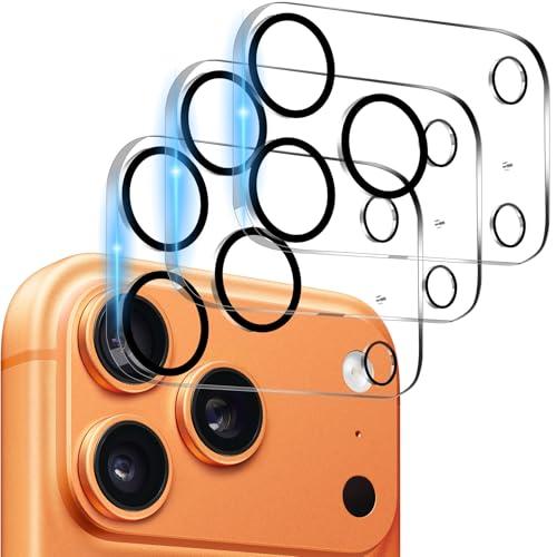 Dengduoduo 3 Pack Camera Lens Protector for iPhone 17 Pro, Tempered Glass, Ultra HD, 9H Hardness, Anti-Scratch, Case Friendly, Easy to Install [No Affect on Night Shots]