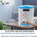 Top Loading Water Cooler Water Dispenser Countertop Water Cooler Dispenser for 3 to 5 Gallon Bottles, Hot Cold Water Dispenser for Home Kitchen Offices Dorm