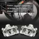 cciyu Rear Left & Right Disc Brake Calipers w/Bracket 19B6390 19B6391