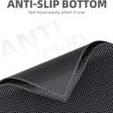 ESTHELLO Cat Litter Mat Large, Cat Litter Trapping Mat, Honeycomb Double Layer Design, Easy to Clean,Washable (36 x 30 Black)