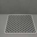 Drying Mat for Kitchen Countertops, Coffee Mat Hide Stain Rubber Backed Absorbent Dish Drying Mat (20" x 16", Misty Grey Trellis)