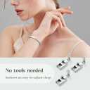 Supoix Slim Bracelet Bands for Apple Watch Women, Chic Thin Metal Band with Embedded Silicone Accents and Easy-Adjust Clasps, Compatible with Apple Watch Series 11/10 42mm, Series 9/8/7 41mm, Series 6/5/4/SE 40m, Series 3/2/1 38mm (Silver + White)