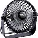 Desk Fan Portable, Personal Mini Desktop 3 Speeds Quiet Small Table Fan with Cable USB Powered for Home Office Study reading Bedroom Indoor Car Outdoor Travel (Black - 1)