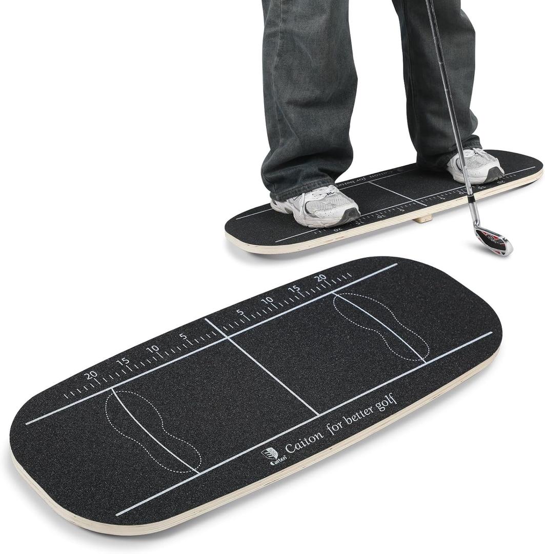 Golf Balance Board Swing Training Aid to Shift Weight Increase Consistency Trainer Gravity Transfer Golf Swing Plate Training Equipment - Strength & Tempo for Chipping Hitting