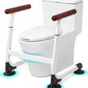 Height-adjust Mobility Assist Toilet Safety Rails for Seniors & Handicap