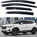 IG Window Visors Fit for 2021-2026 Kia Seltos, Out-Channel Rain Guards Vent Wind Deflectors 4PC, Car Accessories for 21-26 Seltos