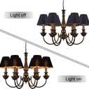 Wellmet Chandelier Lamp Shades, ONLY FOR CANDELABRA BULBS, Clip-on Fitter Lampshade, 3" X 6" X 5", Set of 6