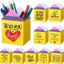 Sherr 10 Pcs Back to School Teacher Gifts Inspirational Pencil Cups Bulk