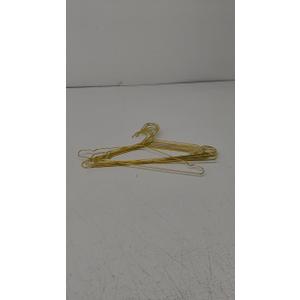 17.7" Strong Metal Wire Clothes Hangers, Coat Hanger, Standard Suit Hangers, Metal Shirt Dress Hanger Rack, 9 Pack, Gold