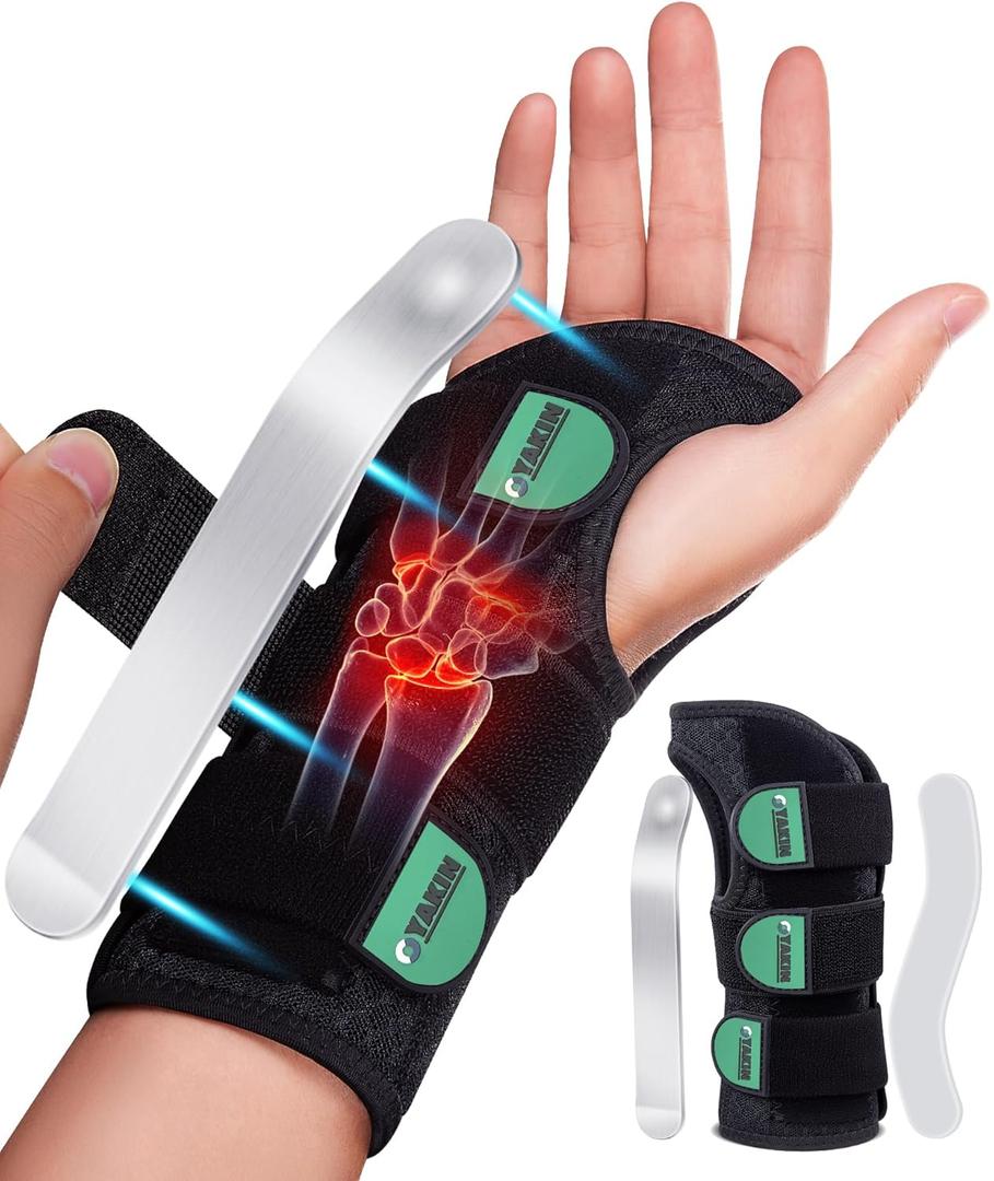 Oyakin Wrist Brace for Carpal Tunnel Night Support, Adjustable Wrist Splint for Tendonitis, Arthritis, Sprains, Wrist Pain Relief, Comfortable Hand Brace for Men and Women Right Left Hand, Size: L/XL
