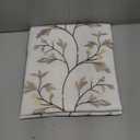 Joyfol Day Rustic Waterproof Linen Tablecloth, Heavy Weight Beige Embroidery Table Cloths for Rectangle Tables, Burlap Farmhouse Table Covers (Coffee Leaves, 55''x 70'')