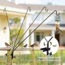 MIXXIDEA Extended Fence Deck Hook Rail Heavy Duty Bird Feeder Hook, Adjustable Plant Bracket for Bird Feeders, Planters, Suet Baskets, Lanterns, Wind Chimes and More