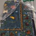 Rugcomf Door Mat Indoor Entrance 2x3 Rug Machine Washable Boho Floral Animal Cat Small Area Rug Non-Slip Low Pile Throw Rugs for Entryway Kitchen Front Door Indoor Entry Kids Room, Pearl Gentian Blue