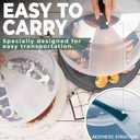 13 Inch Cake Carrier with Locking Lid and Handle, Stylish Big Round Container for Kitchen Storage, BPA Free Stand, Plastic Holder for Transporting, Donuts, Cupcakes, Pies (Gray, Set of 1)