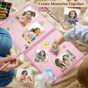 Scrapbook 8x8 Inch DIY Scrapbook Album Hardcover Kraft Paper 40 pages/20 sheets, Perfect for 4x6 / 5x7 Photos, Customizable Memory Book for Family, Wedding & Guest Book, Pink
