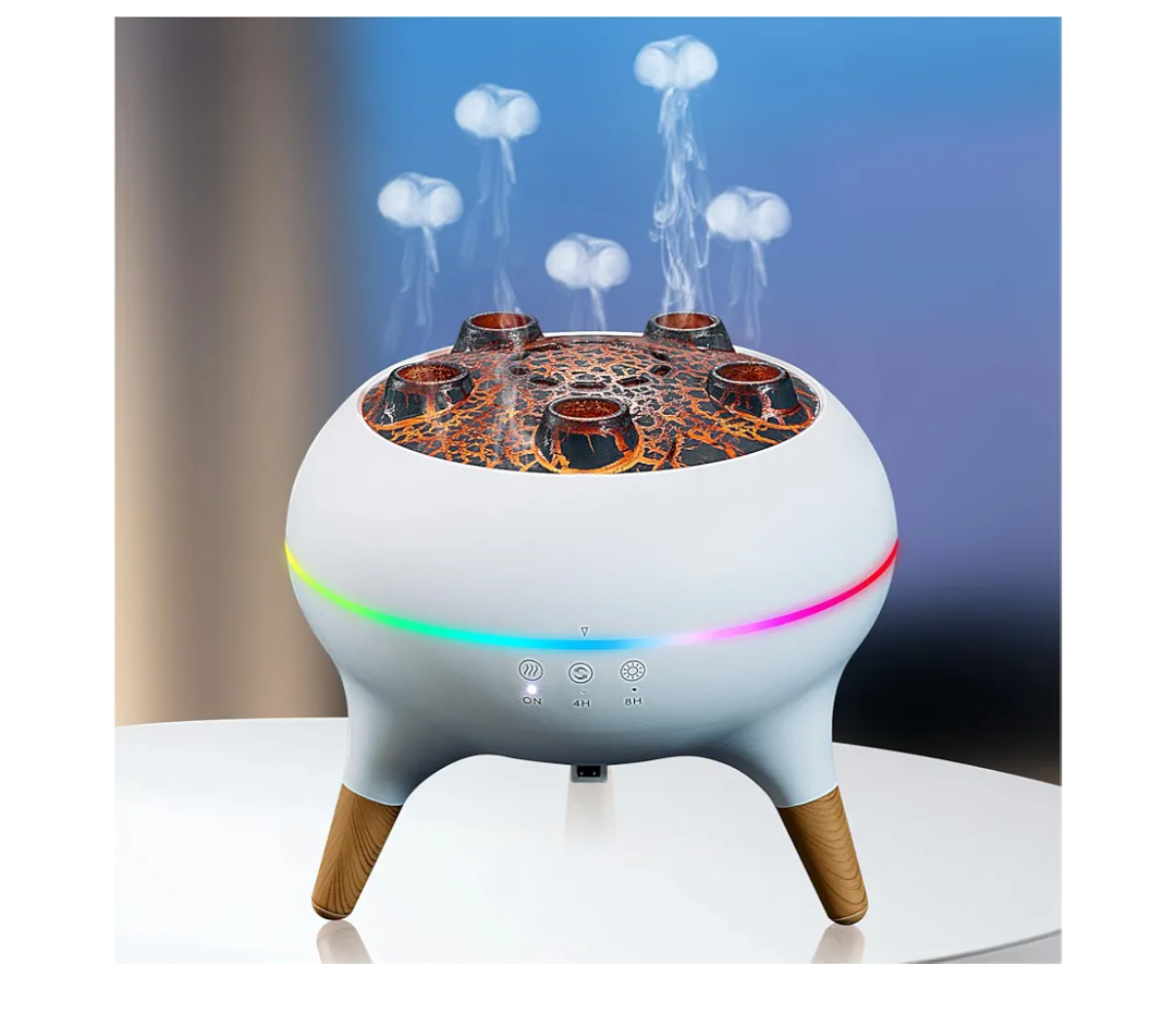 Essential Oil Diffuser 250ML,Jellyfish Diffuser Air Humidifiers Sound Pickup Ultrasonic Aromatherapy Diffuser Remote Control 7 Color Lights for Home Bedroom Office Hotel(White)