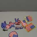 4th of July Iron-On Patches Embroidered, Patriotic Stars & Stripes Appliques for Clothing, Bags, Hats - Washable & Fade-Resistant(Independence Day 8Pcs)