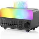 2026 4-in-1 Aroma Essential Oil Diffuser with Bluetooth Speaker Function, Humidifier, 12 Colors Night Light with 8 Nature Sounds, White Noise & Timer for Bedroom, Baby, Adults, and Kids (Black)