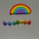 Wooden Rainbow Stacking Toy, Wood Peg Dolls Stacker Arch Game, Montessori Arch Bridge Rainbow Building Blocks, Colorful Stacking Blocks Puzzles for Kids 2 3 4 5 Years Old, Rainbow Decor Toys