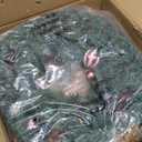 WANNA-CUL Pre-Lit 24 Inch Lighted Christmas Wreath for Front Door Red White Christmas Door Wreath Decoration with Ball Ornaments, Candy Canes,Eucalyptus Leaves, Battery Operated 30 LED Lights