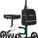 BlessReach Knee Scooter Steerable Knee Walker for Foot Injuries Compact Crutch Alternative with Dual Braking System (Green)