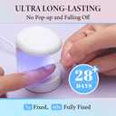 2 x INFELING Solid Gel Nail Gl ue - Nail G lue Gel for Nail Tip Press on Nails, Long Glue Lasting 28+ Days (Curing Needed), Super Strong Nail Glue for Nail Extension