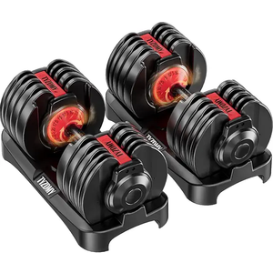 PowerBlock Elite EXP Adjustable Dumbbells, Sold in Pairs, Stage 1, 5-50 lb. Dumbbells, Durable Steel Build, Innovative Workout Equipment, All-in-One Dumbbells, Expandable