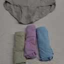 Molasus Women's Cotton Underwear High Waisted Full Coverage Ladies Panties, Size: Medium