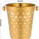 BARsics Luxury Floor-Standing 5-Quart Stainless Steel Champagne Ice Bucket Set Gold
