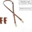 Jiesinlov Leather Bag Shoulder Strap Replacement Crossbody Adjustable Conversion Kit Fit for Mini Pouch, Brown