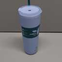 REDUCE Halo 24 oz Stainless Steel Vacuum Insulated Tumbler - Spill Proof Travel Mug with Flip Handle Lid - Keeps Drinks Cold for 32 Hrs - Dishwasher Safe - Cupholder Friendly - Glacier