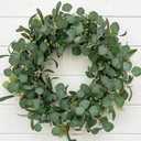 24 Inch Eucalyptus Wreath for Front Door, Large Artificial Greenery Wreaths with Olive Leaves and Berries, Farmhouse Spring Summer Decor for Porch, Wall, Window, All Season