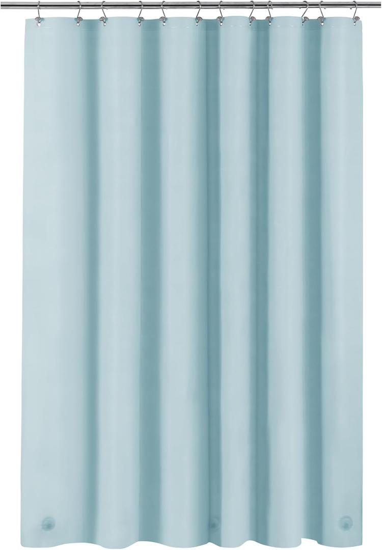 Light Blue Shower Curtain Liner - Premium PEVA Shower Liner for Bathroom, BPA & PVC Free, No Chemical Smell, Lightweight Standard Size Bath Curtain with 3 Magnets, Metal Grommets - Light Blue (72"W x 72"L (Pack of 1))