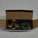 Triumpeek 3/4" Brass 2 Way Hose Splitter, Brass 2 Way Garden Hose Connector with 2 Pcs Garden Hose Coiled Spring Protectors and 6 Rubber Washers