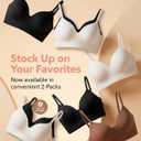 SHAPERMINT Bras for Women - Lingerie Bra, Bralettes for Women with Support, No Underwire Plus Size Bras for Women (Beige, L)