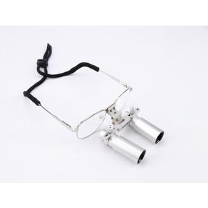 REEHUT 6X Binocular Loupes Glasses Metal Frame Magnifying Lens Examination Magnifying Glasses Working Distance 360-460mm for Surgical Operations with Box DY-600