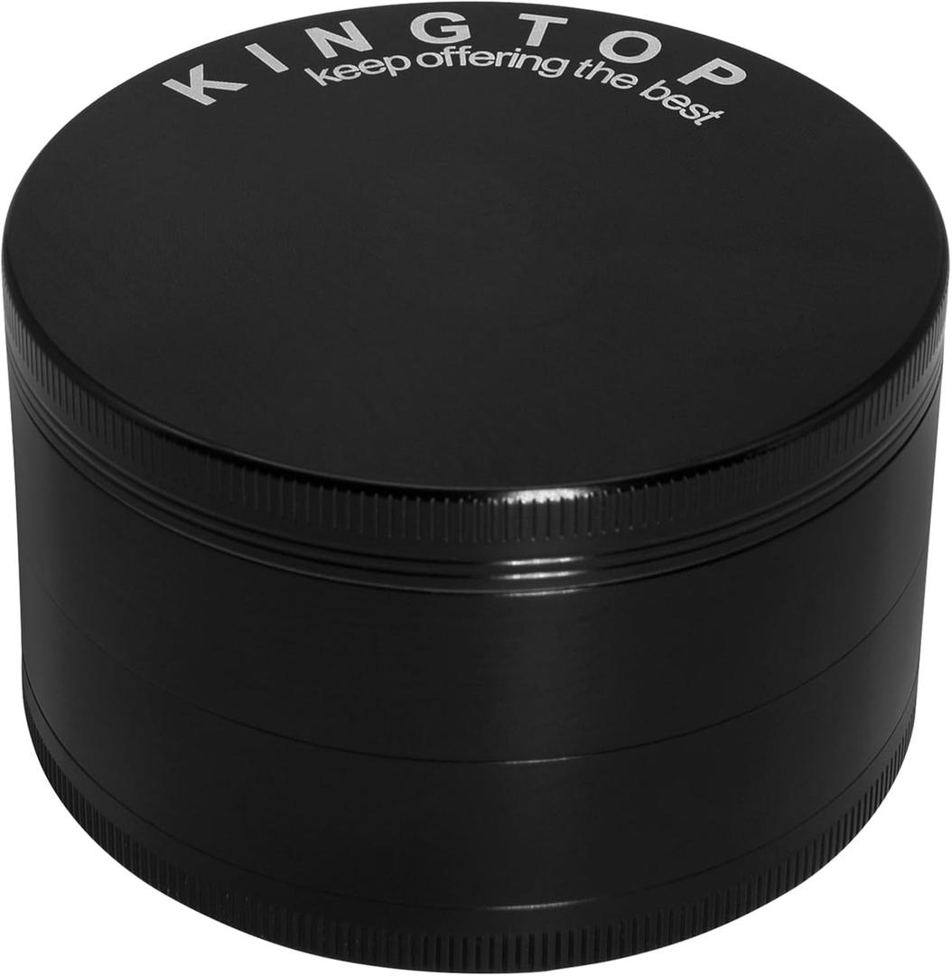 KINGTOP Grinder, Large 3" Spice Grinder (Midnight Black)