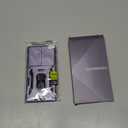 DEERLAMN Case for Samsung Galaxy S24 Ultra with Slide Camera Cover+Screen Protector (1 Pack), Rotated Ring Kickstand Military Grade Shockproof Protective Cover-Deep Purple