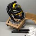 Stanley - SL18129 Wet/Dry Vacuum, 4 Gallon, 4 Horsepower, Stainless Steel Tank Silver+yellow