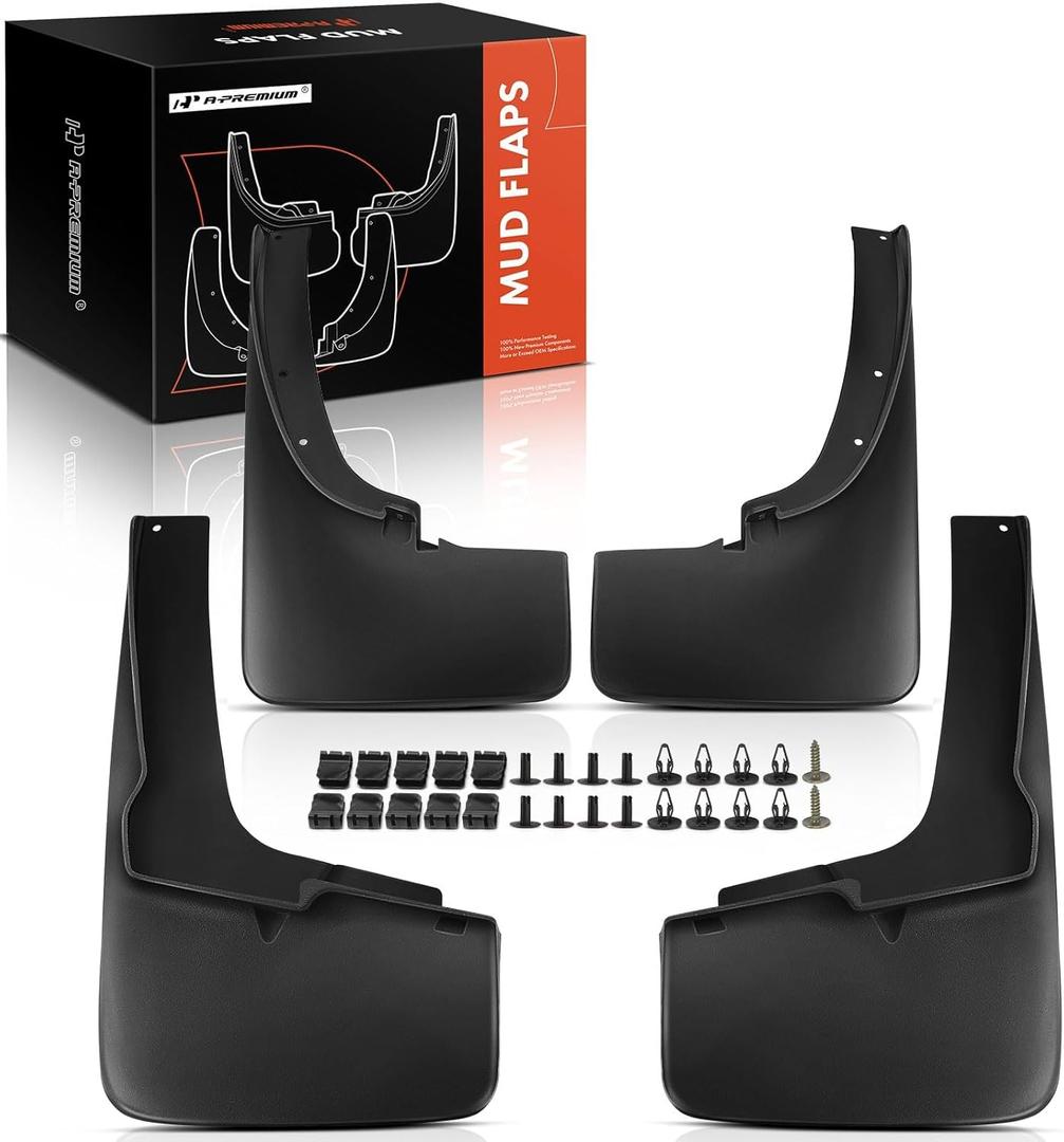 A-Premium 4PCS Mud Flaps Splash Guards Mudguards Compatible with Ford Ranger 2023 2022 2021 2020 2019 Heavy Duty Front and Rear Mudflaps, No Need to Drill Holes, W/Hardware Accessories Kits