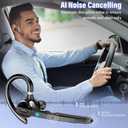 Bluetooth Headset, 90Hrs Single-Ear Headset with APTX HD Audio & Mute Button, 2026 Wireless Bluetooth 5.3 Earpiece, Dual Noise Cancelling Mics, Hands Free Headphone for Trucker, Business, Gym, Grey