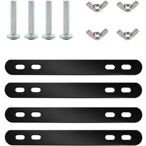 Mounting Brackets with Screws and Nuts for Bike Basket Installation, Metal Sheets Iron Plates Basket Holder Mount Adapter for Bicycle Cargo Rack, DIY Crafts Home Decor