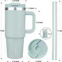 BJPKPK 30 oz Tumbler With Handle Insulated Tumblers With Lid And Straw Stainless Steel Thermal Cup,Blue Haze