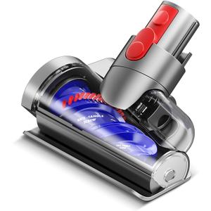Mini Motorized Tool Brush Head Compatible with Dyson V7 V8 V10 V11 V15 SV10 SV11 SV12 SV14 Vacuum, Mini Hair Screw Tool for Carpeted Stairs, Pet Hair Removal, Couch Cushions, Upholstery & Car Carpet
