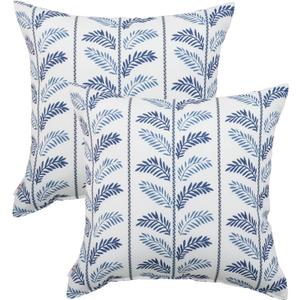 Outdoor Pillows, Pack of 2 Waterproof Decorative Throw Pillows with Inserts, 18x18 Square Pillows for Bed, Couch, Sofa and Patio Furniture
