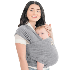 KeaBabies Baby Wrap Carrier  All in 1 Original Baby Carrier Newborn to Toddler Sling, Easy to Wear, Hands Free Bonding, Lightweight, Breathable Infant Wraps (Classic Gray)